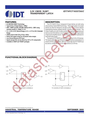 IDT74FCT163373CPAG datasheet  